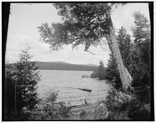 A glimpse of Raquette Lake, Adirondack Mountains
