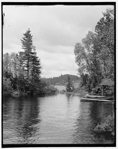 The Antlers from St. Hubert's Isle, Raquette Lake, Adirondack Mountains
