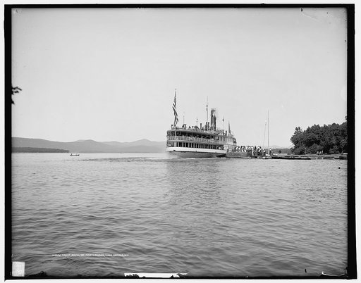 Trout Pavilion and landing, Lake George, N.Y.