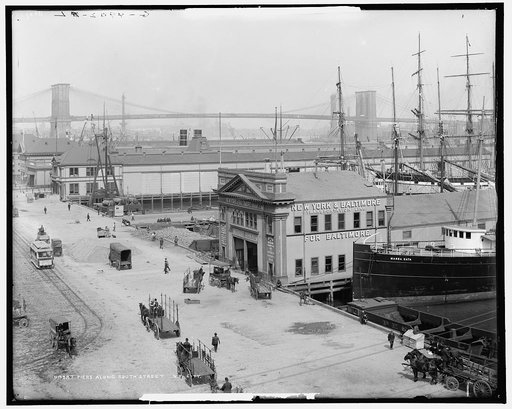 Piers along South Street, N.Y. City