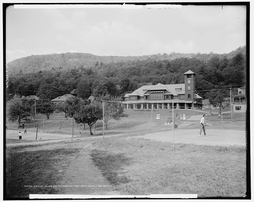 View of Silver Bay Association from boat house, Lake George, N.Y.