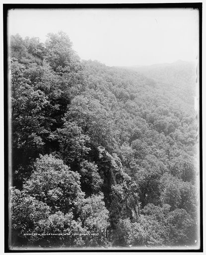 New River canyon, W. Va. from Hawk's Nest