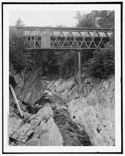 Down Brookway [i.e. Brockway] gorge, Vt.