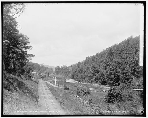 Mail train approaching Gasset's [i.e. Gassetts], Vt.