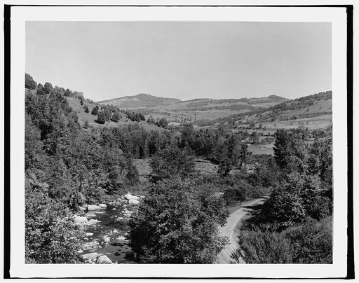 Mill River Valley from the bridge, Green Mtns., Vt.