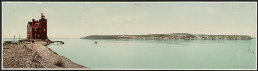 Mackinac Island from Round Island, Michigan