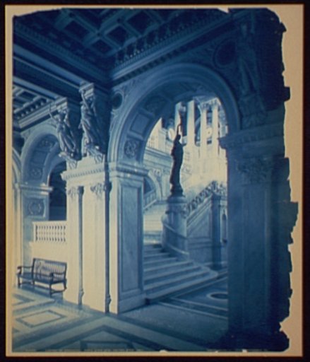 Library of Congress, north staircase, central stair hall