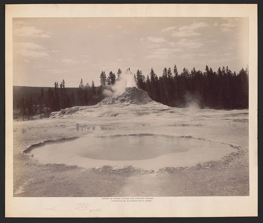 Crater of Castle Geyser and Crested Springs