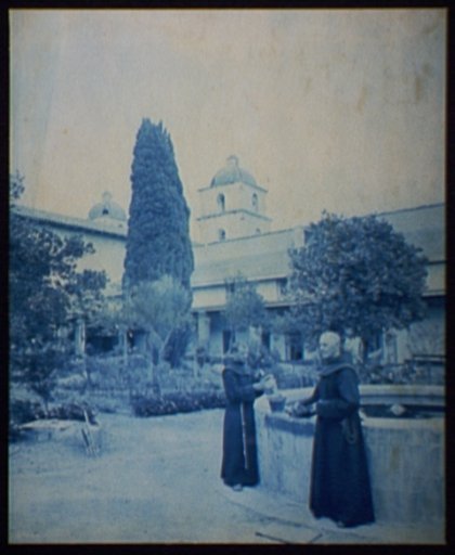 Mission of Santa Barbara, Mission fathers at the fountain