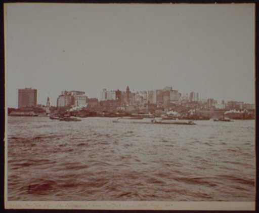 New York City, skyscrapers of lower New York and South Ferry