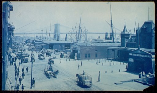 South Street and Brooklyn Bridge, New York