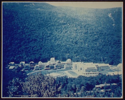 Profile House and cottages, from Eagle Ledge, White Mountains