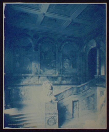 Grand Staircase and Chavanne's Panels, left section, Boston Library