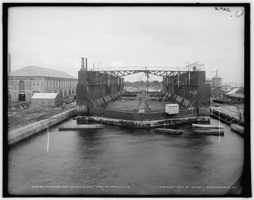 Floating dry dock, U.S. Navy Yard, Pensacola, Fla.