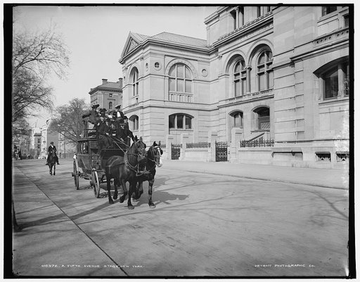 A Fifth Avenue stage, New York