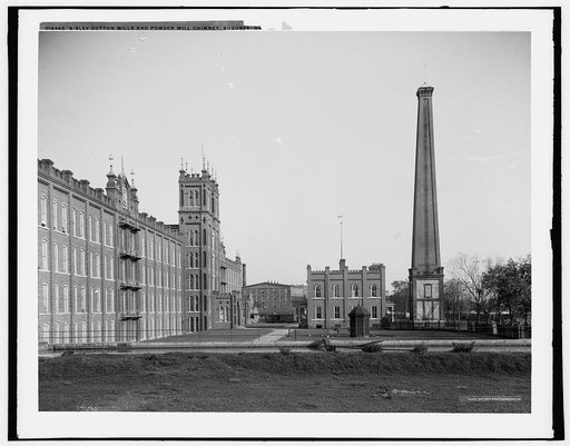 Sibley Cotton Mills and powder mill chimney, Augusta, Ga.