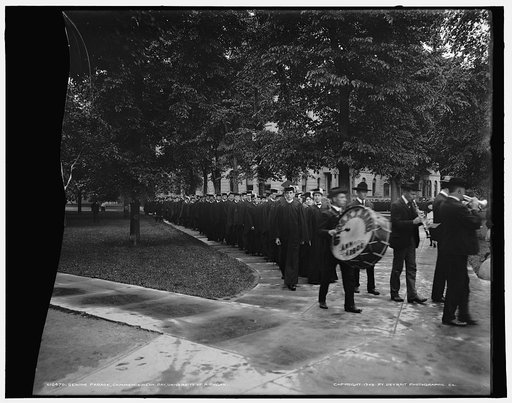 Senior parade, commencement day, University of Michigan