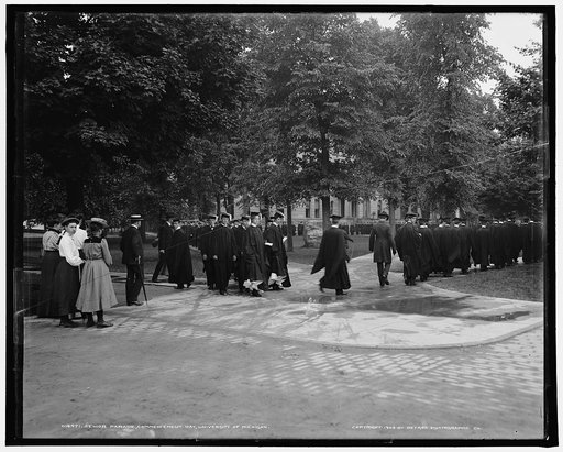 Senior parade, commencement day, University of Michigan