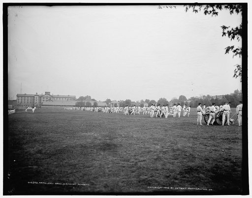 Artillery drill, U.S. Naval Academy