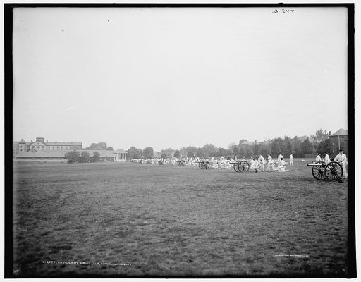 Artillery drill, U.S. Naval Academy