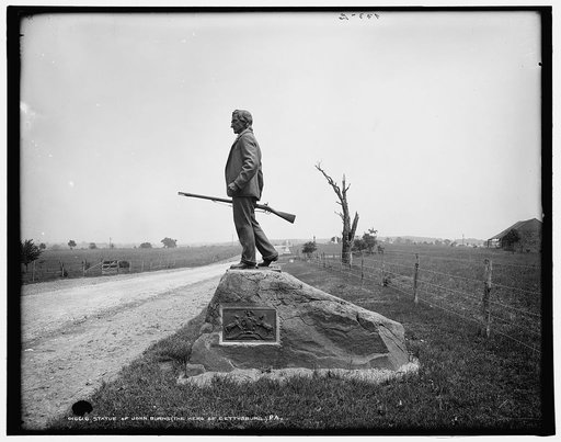 Statue of John Burns (the hero of Gettysburg), Pa.