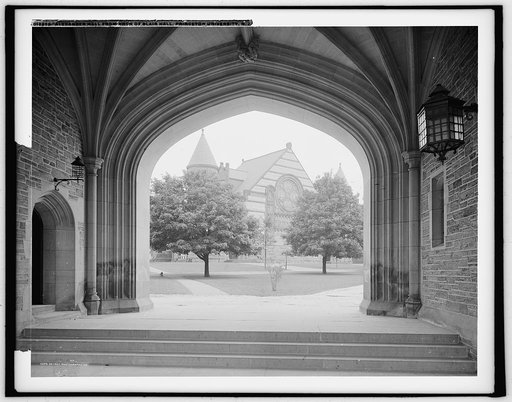 Alexander Hall from arch of Blair Hall, Princeton University, N.J.