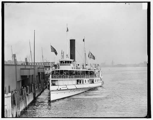 London Ancients and Honorables leaving Rowe's wharf, Boston for harbor trip