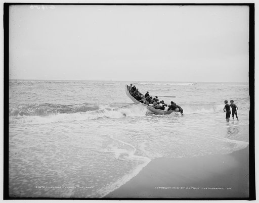 Landing through the surf