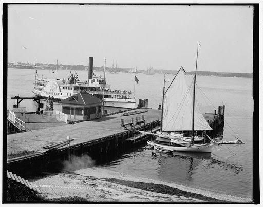 Landing at Manhansett [i.e. Manhanset], Shelter Island, N.Y.