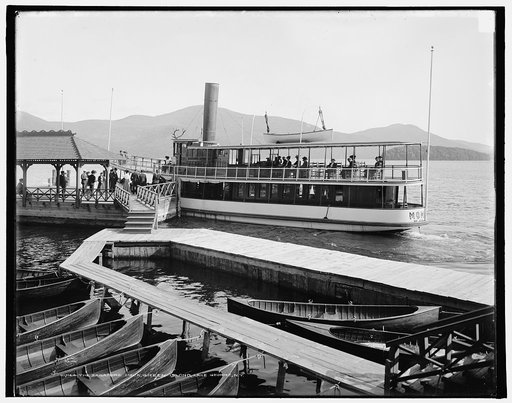 The Sagamore [Hotel] dock, Green Island, Lake George, N.Y.