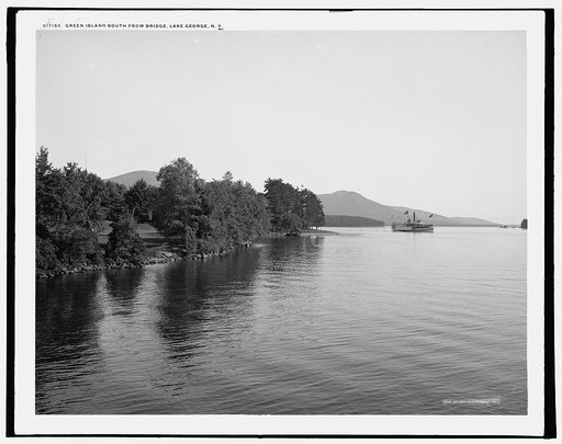 Green Island, south from bridge, Lake George, N.Y.