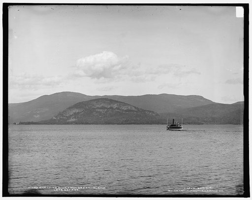 Shelving Rock from Green Island, Lake George