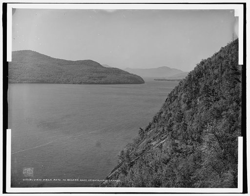 View from path to Rogers' Rock heights, Lake George