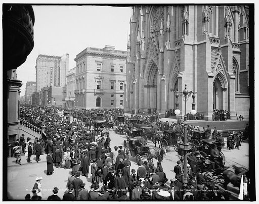 Easter crowds on Fifth Avenue, New York