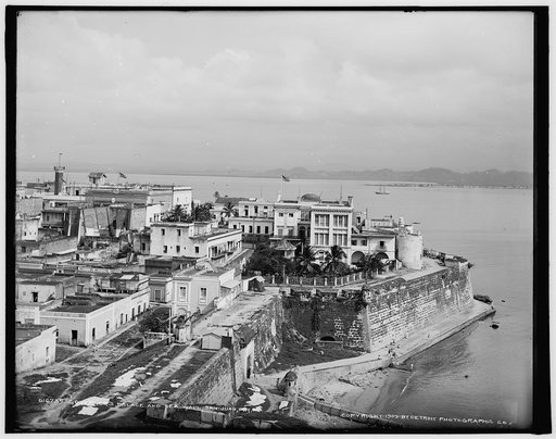 Governor's Palace and sea wall, San Juan, P.R.