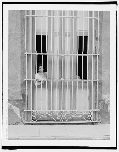 Typical Havana window, Havana, Cuba