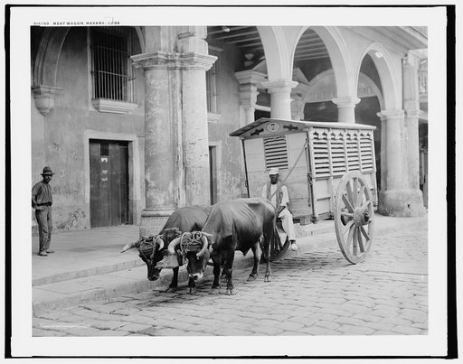 Meat wagon, Havana, Cuba