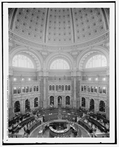 Reading Room rotunda, Library of Congress, Washington, D.C.