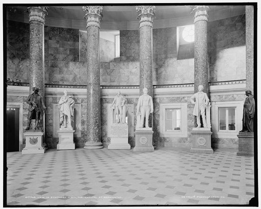 View in Statuary Hall, the Capitol at Washington