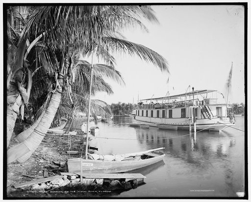 House boating on the Miami River, Florida