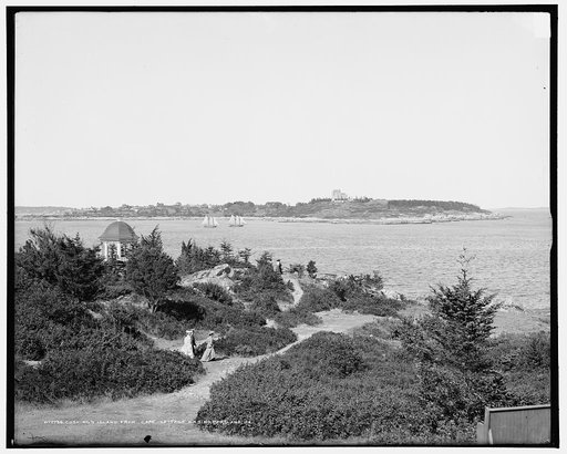 Cushing's Island from Cape Cottage casino, Portland, Me.
