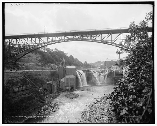 Driving Park Ave. bridge and falls, Rochester, N.Y.