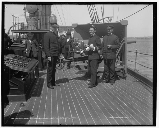 U.S.S. Raleigh, Lieuts. Chadwick and Kiely and pay clerk