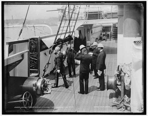 U.S.S. San Francisco, Commodore Fife leaving the ship