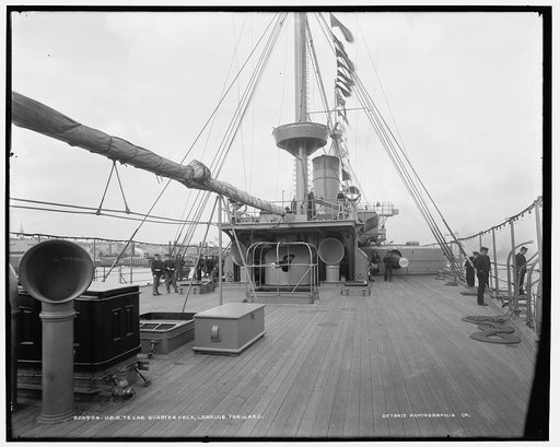 U.S.S. Texas, quarterdeck, looking forward