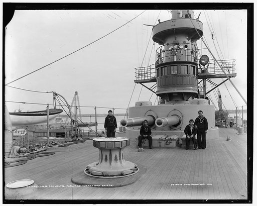 U.S.S. Brooklyn, forward turret and bridge