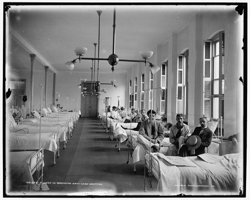 A Ward in Brooklyn Navy Yard Hospital
