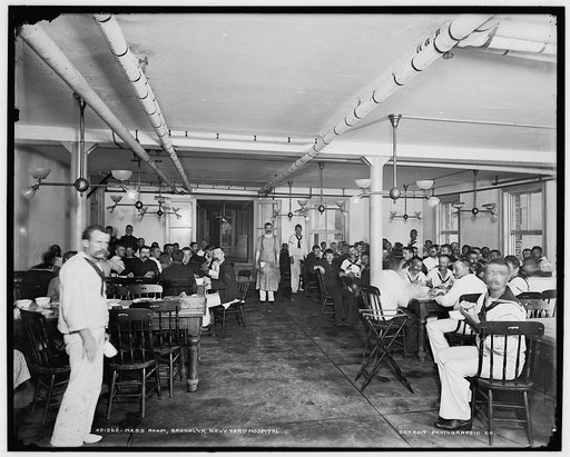 Mess room, Brooklyn Navy Yard Hospital