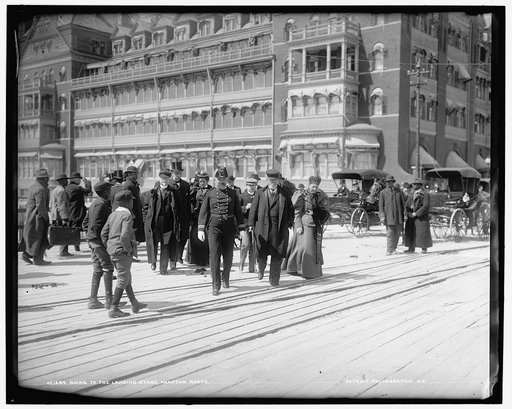 Going to the landing stage, Hampton Roads