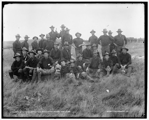 Boys of the 71st N.Y. at Montauk Point after return from Cuba